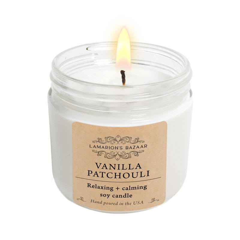 Bougie parfumée Vanille Patchouli - Bougie de soja apaisante