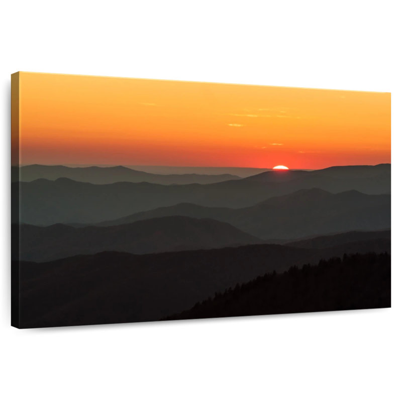 Lever de soleil Alvord Smoky Mountains, H 30 po x l 45 po