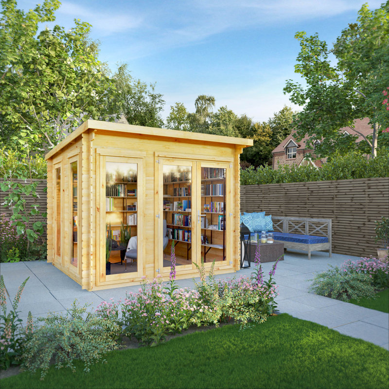 Mercia 10ft x 10ft Studio Pent Log Cabin (44mm)