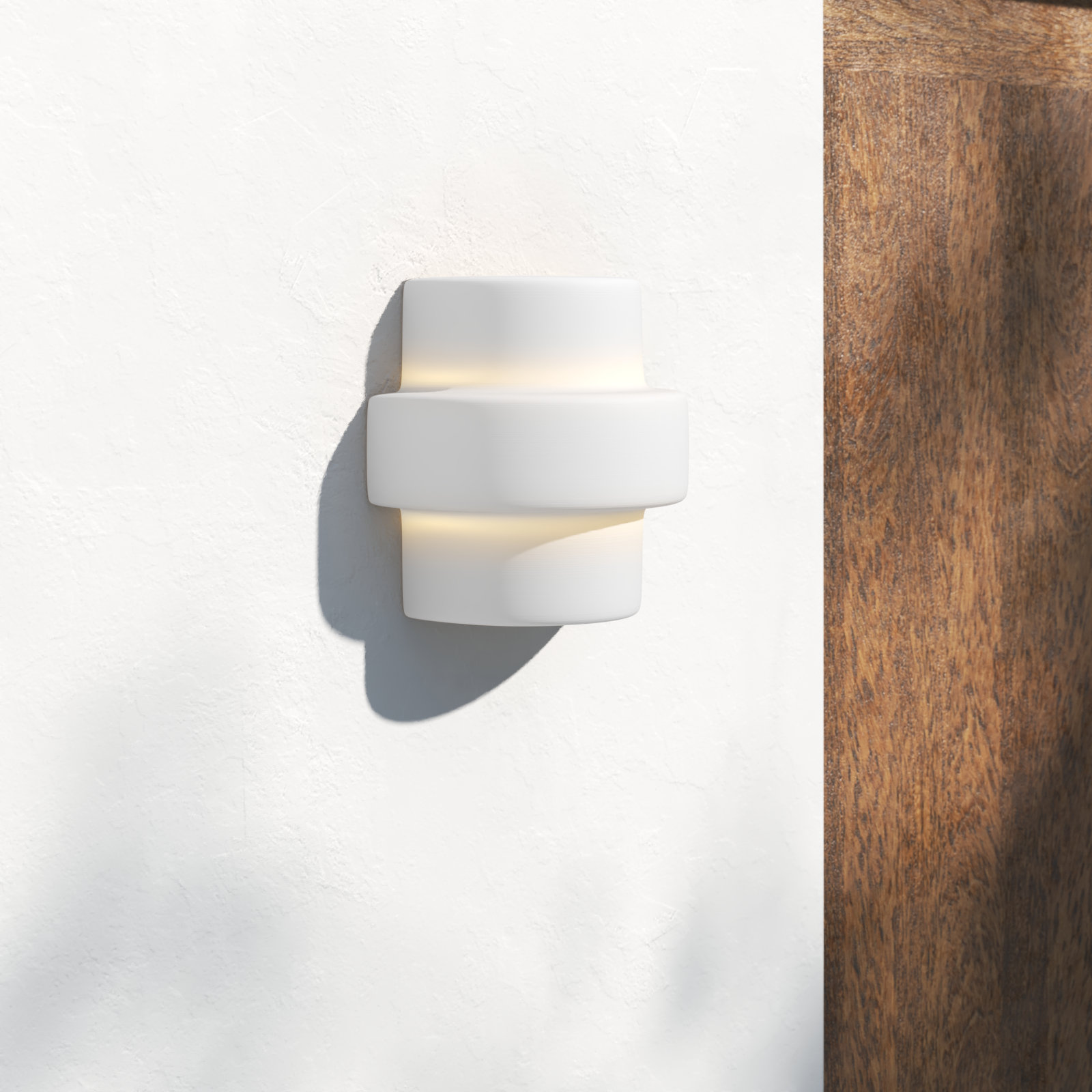 Bergen Ceramic Outdoor Light, Bisque