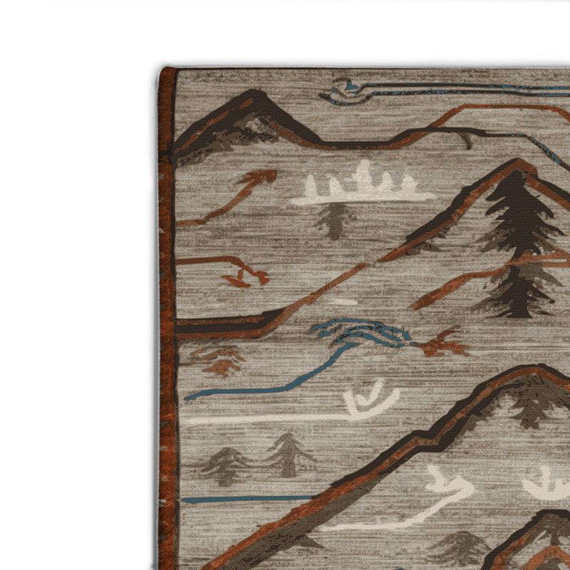 Tapis intérieur et extérieur gris Nature, Rectangle 4pi x 6 pi