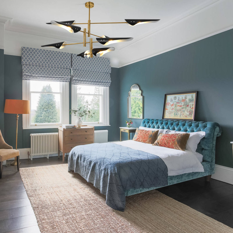 8 - Light Dimmable Sputnik Modern Linear Chandelier