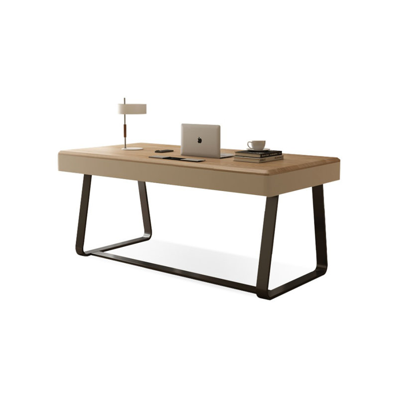 Bureau rectangulaire en bois manufacturé brun, H 29,53 po x l 62,99 po x P 27,56 po