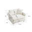 Comfy Living Room - Fauteuil en chenille blanche à siège simple pour faire revivre la maison