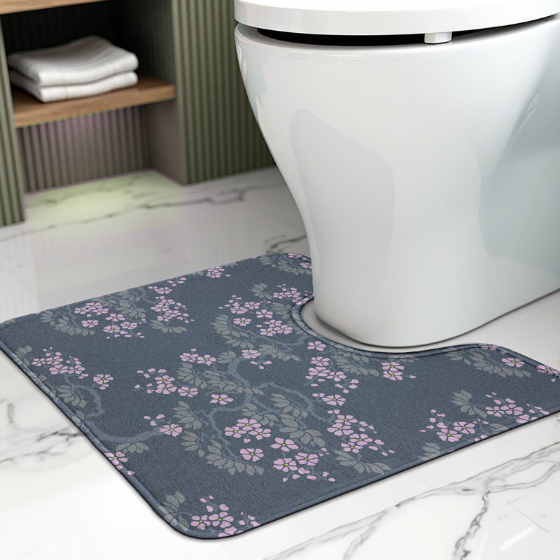  Tapis de salle de bain en forme de U Leaf