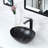 Davivy 13.2'' Matte Black Ceramic Oval Vessel Bathroom Sink Above Counter