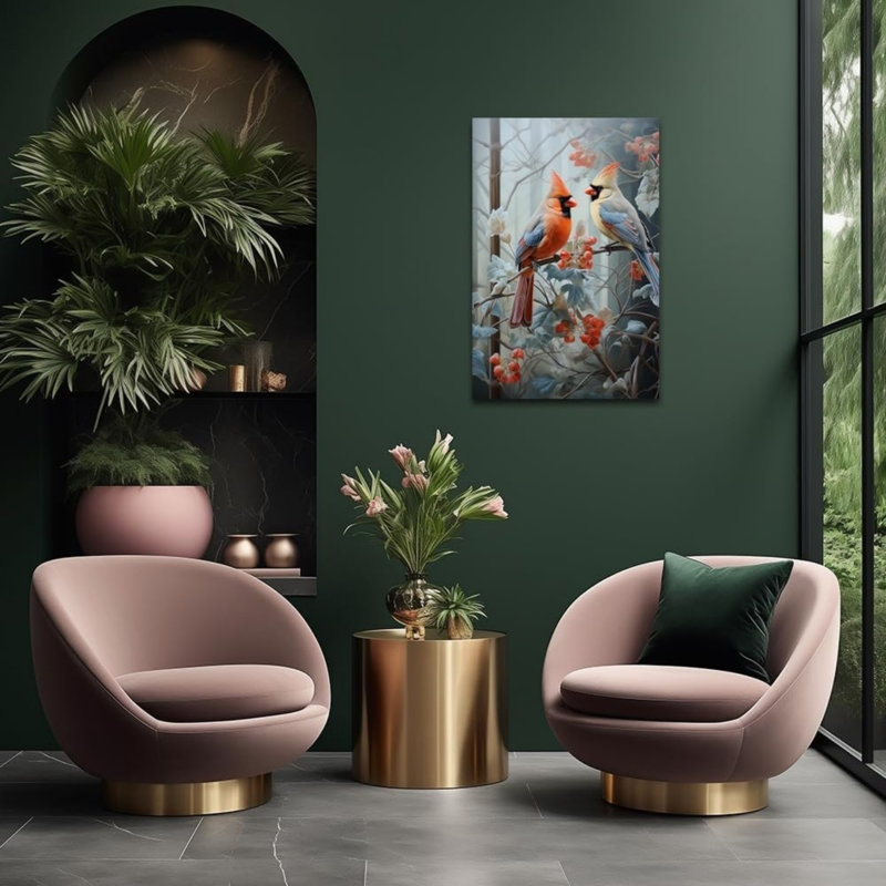 Art mural 24 po x 36 po Birds