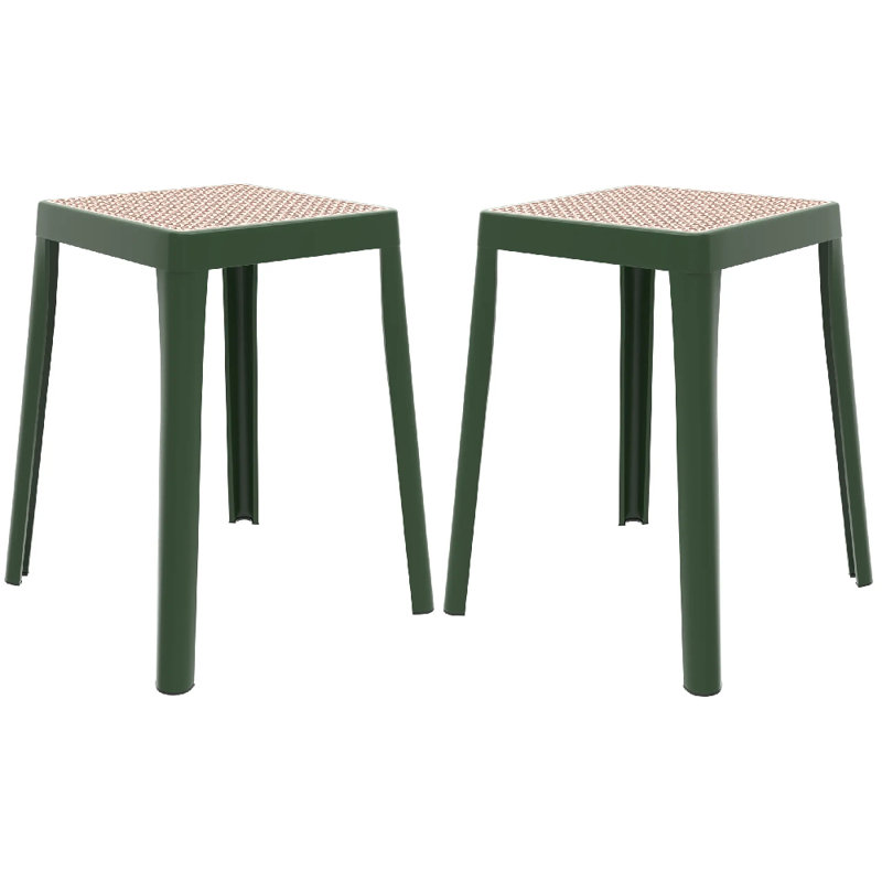 Tabouret en plastique Dantoni, Vert