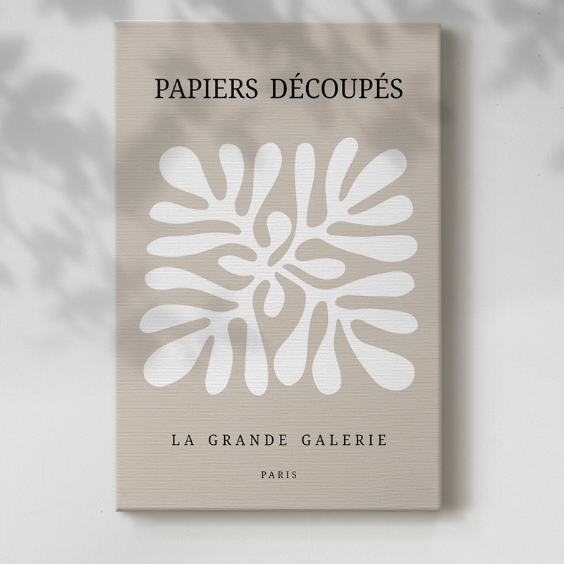Matisse CECXCV, reproduction d'art encadrée, H 18 po x l 12 po, Sauge / blanc / noir