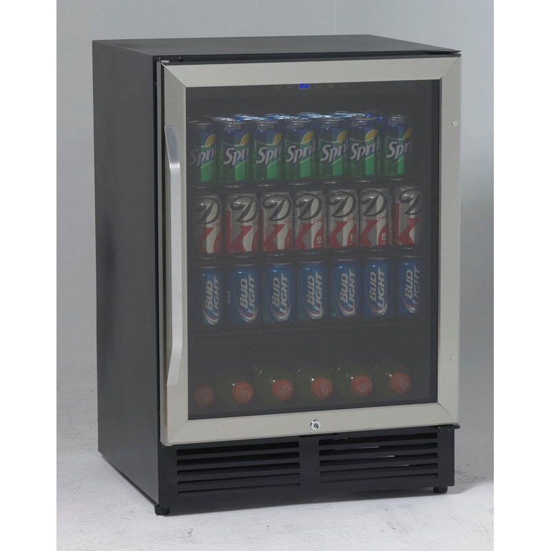 Stainless Steel Freestanding Smart Drinks Chiller with Glass Door