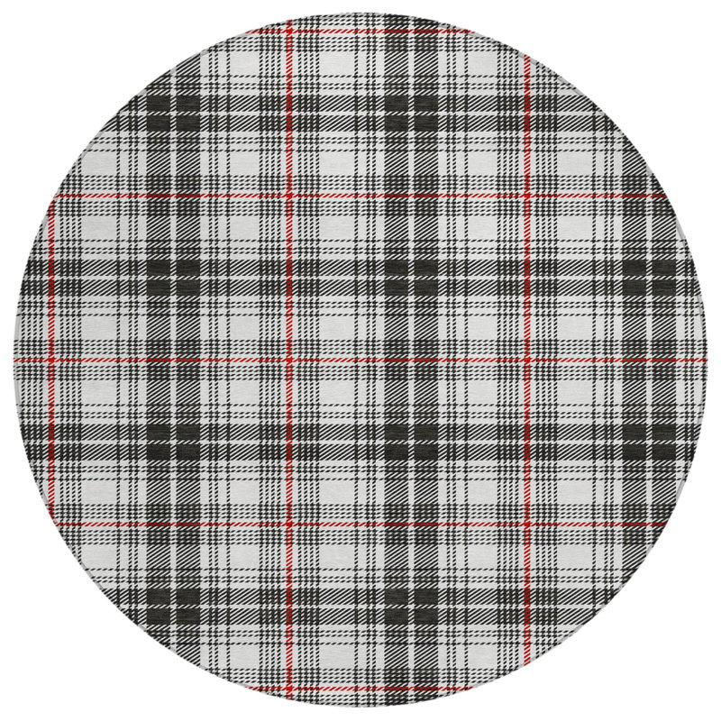 Tapis rond noir 8 po