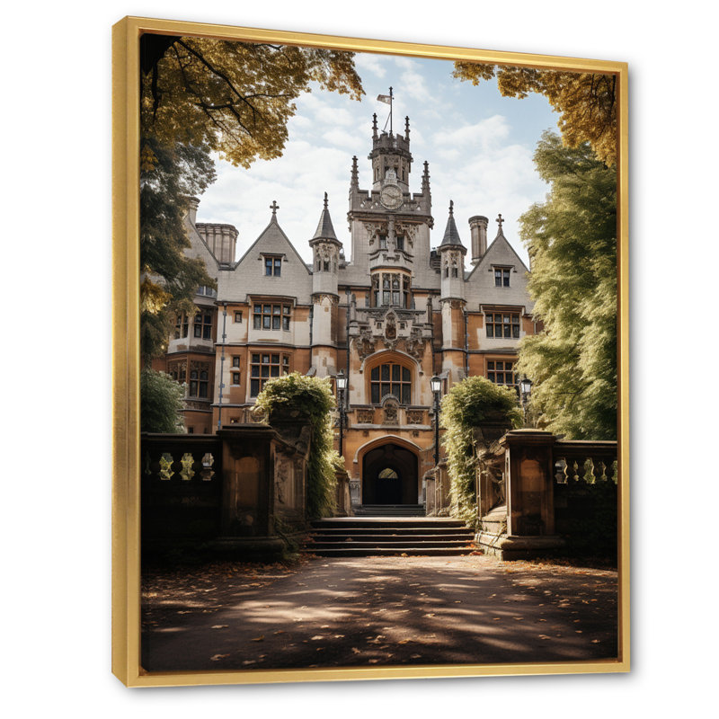Université d'Oxford, impression sur toile, H 20 po x l 12 po x P 1 po, Cadre flottant doré