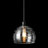Shineon 1 - Light Cone Globe Ribbed Clear  Glass Single Pendant