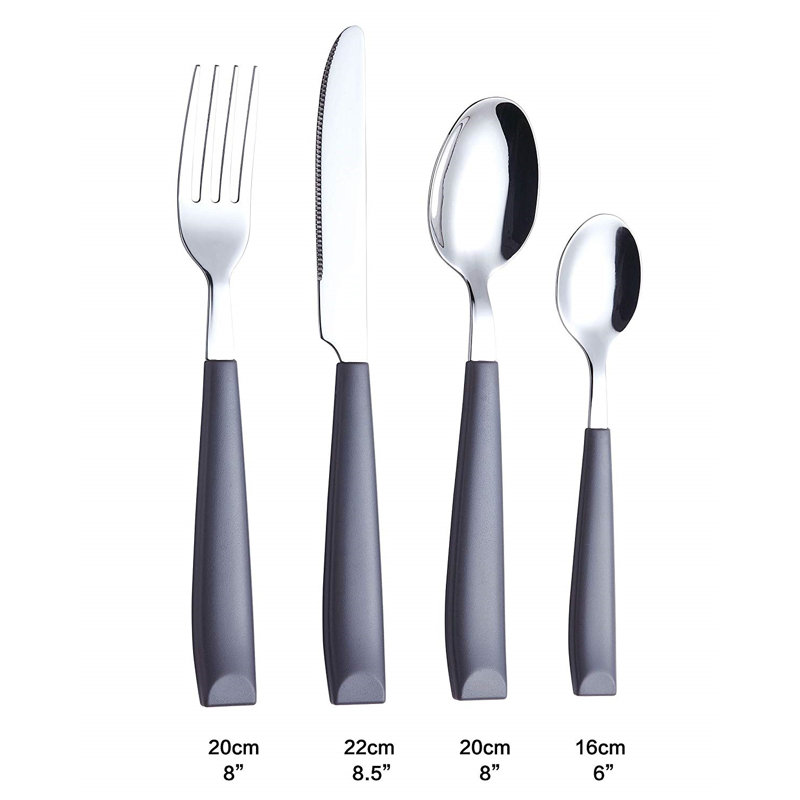 Cutlery 16 Piece Cutlery Set, Service for 4, Grey