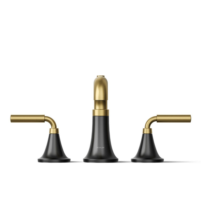 Tone Bath Faucet Trim With Diverter Spout, Vibrant Brushed Moderne Brass