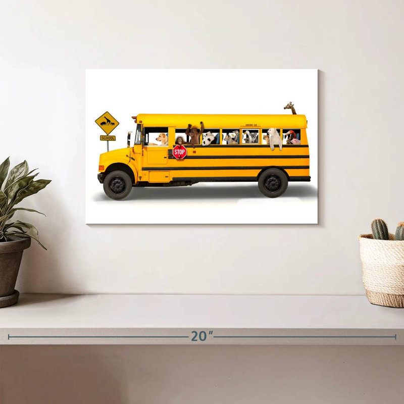 School Bus, 8" H x 12" W