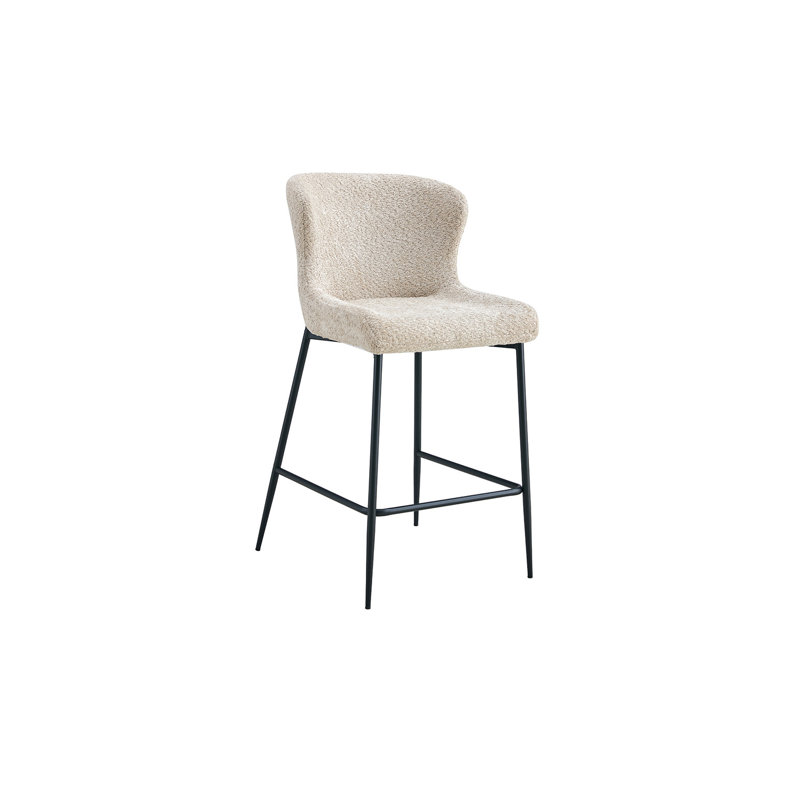Brownsburg Upholstered Counter Stool, Beige
