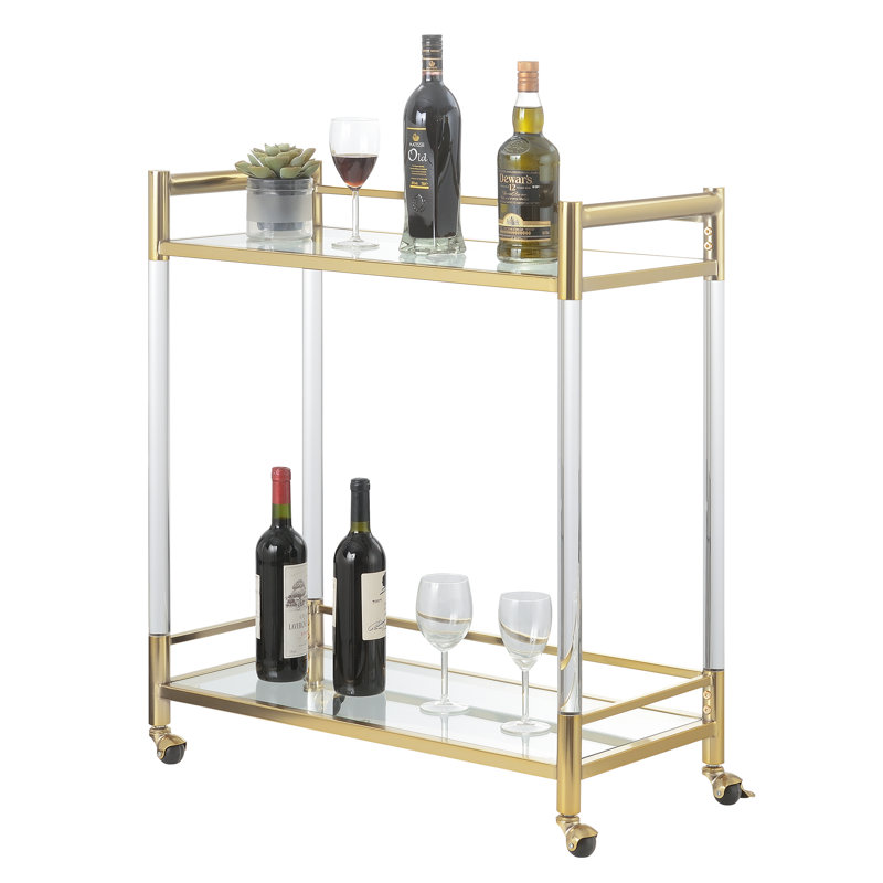 Carolina Acrylic/Glass Bar Cart
