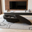 Table basse ovale moderne avec rangement de 47 po Modern