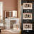 43" W Makeup Vanity with 11 Drawers, 3-Color LED Lighted Mirror & Tempered Glass Top