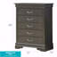 Commode noire élégante en métal transitionnel-1400048300