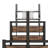 Selia Twin Size Metal Platform Bed with Two Storage Drawers and Rotatable TV Stand-1996516077
