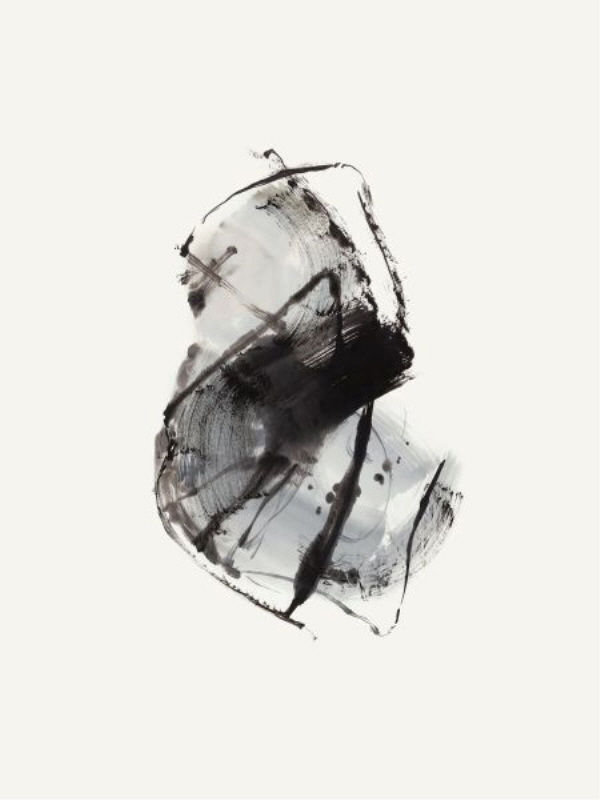 Mono Portion III Painting by FORM Design Studio, 32" H x 24" W x 1.5" D, Glass Coat