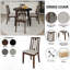 5-Piece Dining Set With Black Round Table And Brown Upholstered Vertical Slat Back Chairs-113559261