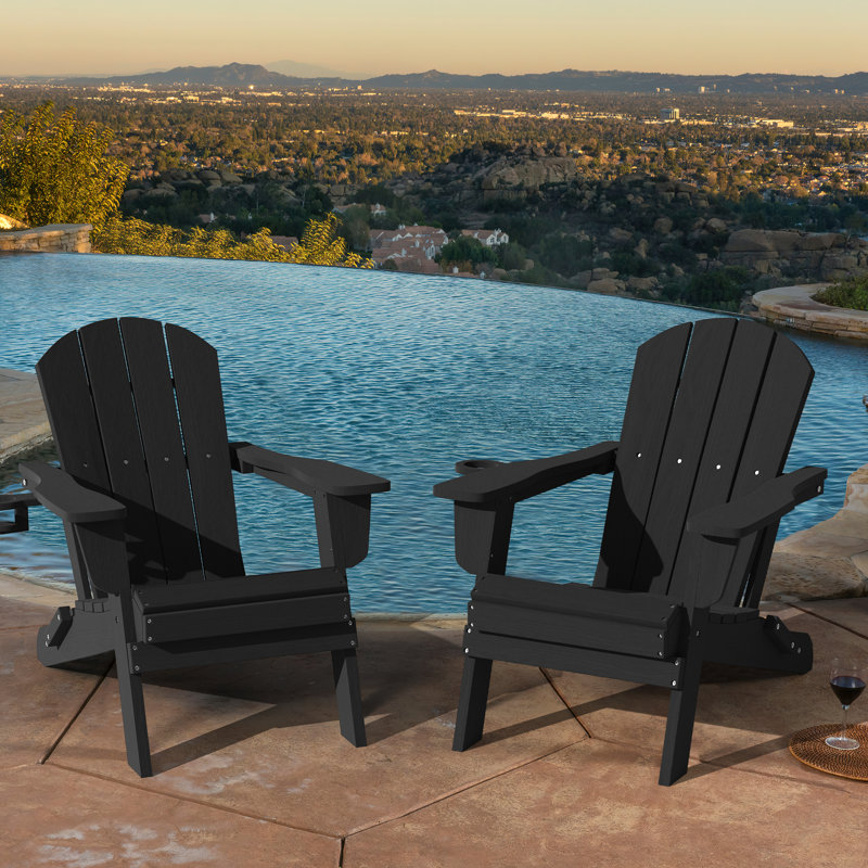 Chaise Adirondack bleu marine, Noir, noir, noir, noir