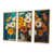 Toile avec cadre flottant or