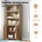 67" Rustic Farmhouse 5-Tier Storage Bookcase with Barn Doors & Adjustable Shelves - For Living Room, Bedroom, Office, Pantry