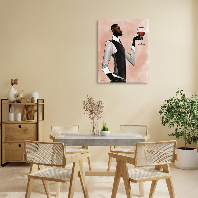 «Man Toast Cheers Canvas», conception par Manasseh Johnson Sr, H 20 po x l 16 po
