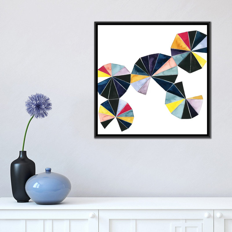 « hélice brillante i », impression sur toile, H 18 po x l 18 po x P 1,5 po, Toile avec cadre noir, Pas de tapis
