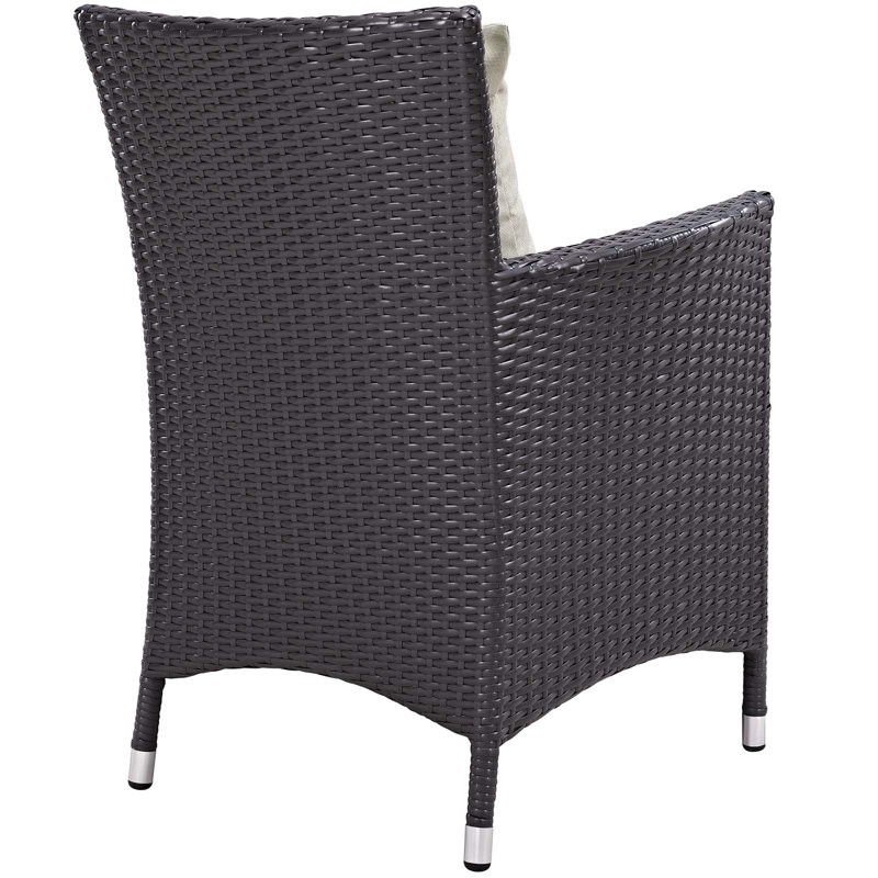  3 pièces en rotin avec coussins, Beige