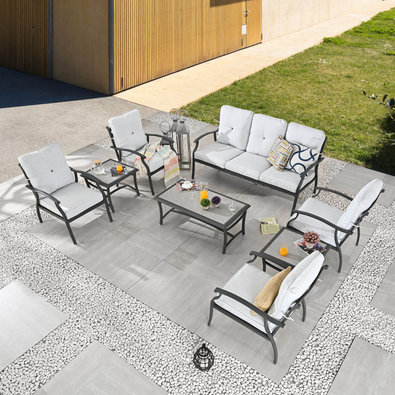 8-Piece conversation set, White