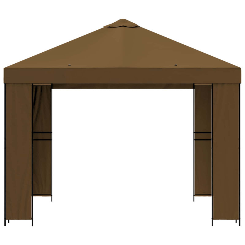 Vidaxl Gazebo Polyester And Steel, Taupe