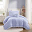 Ensembles de literie romantiques pour lit simple / simple TG, édredon en microfibre douce à volants Vichy