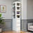 White 4 - Tier Shelf 71.14" H Display Storage Cabinet With 3 Side Drawers And Small Shelves For Ideal In Office Living Room Home Areas-1934418694