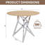 Table de salle à manger ronde 37 pouces, petite table de cuisine ronde avec pieds en métal, pouvant accueillir 2 à 4 personnes, table de salle à manger moderne-129879143