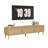 Boho TV Stand For Tvs Up To 80 Inches, Modern Farmhouse Media Console With Solid Wood Legs And Ample Storage