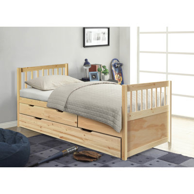 Kieran Solid Wood Drawers Bed
