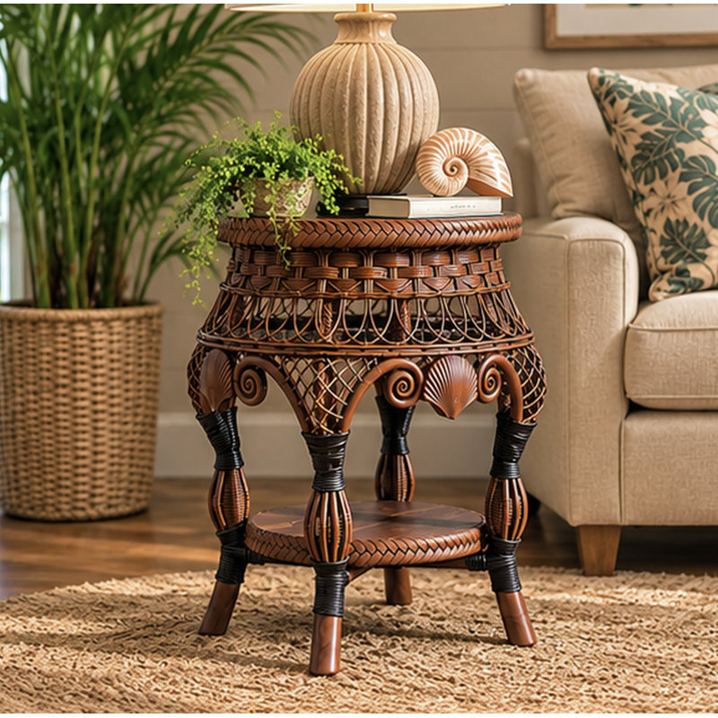 Tyne Top End Table with Storage, White