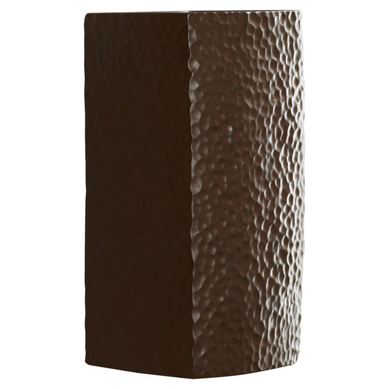 Disla Ceramic Flush Mounted Sconce, Antique Copper