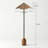Rattan Floor Lamp with Woven Shade 59inch with Blubs