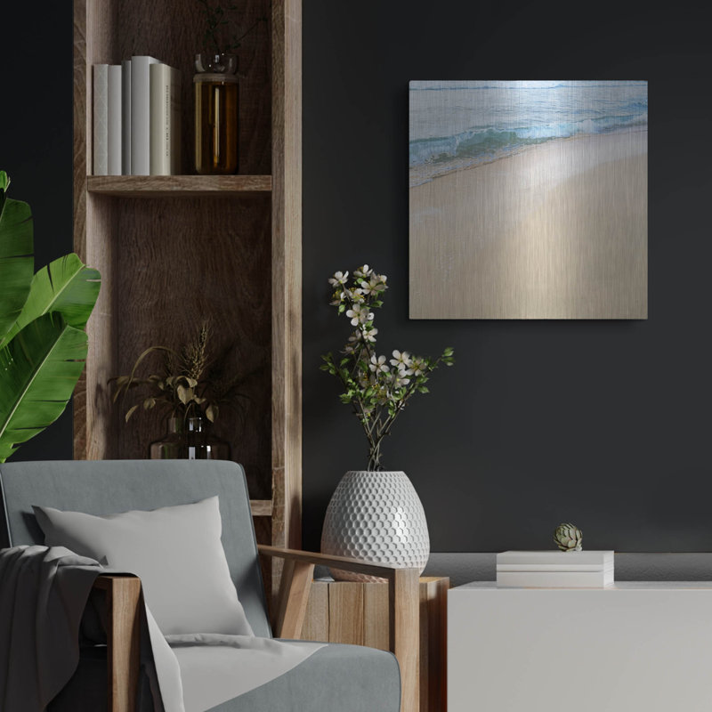  «Beach 6» par Erin Clark, art mural en métal, 36 po x 36 po, H 24 po x l 24 po