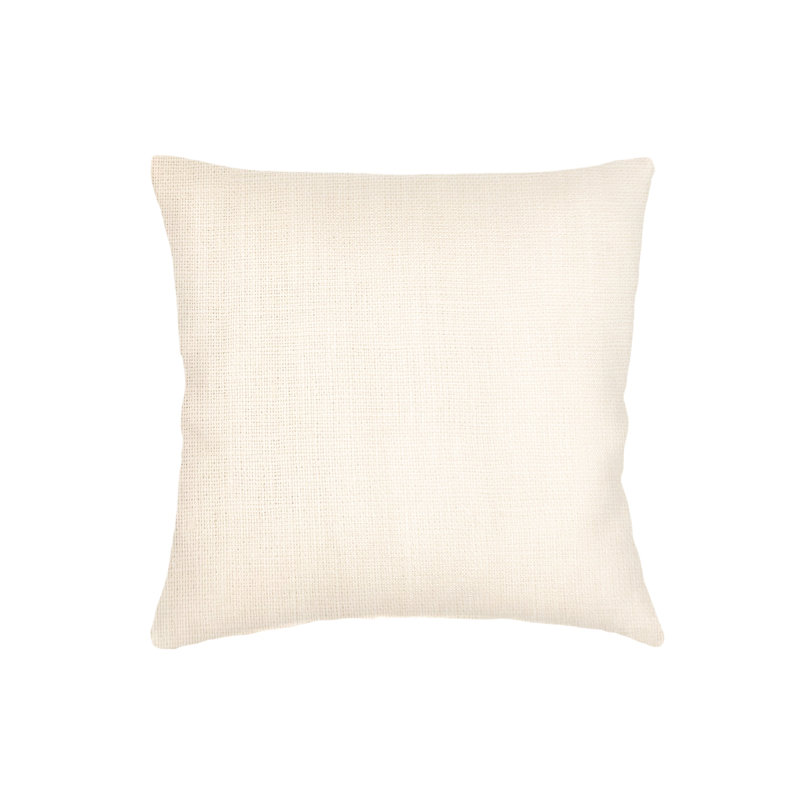 Linen Square Pillow Cover & Insert, Ivory, Square 18"