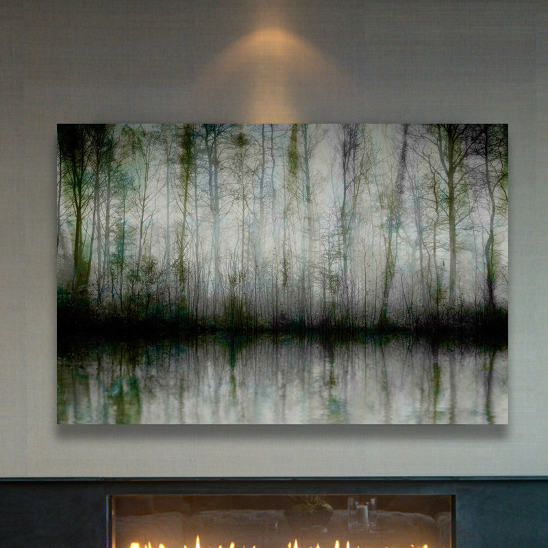 " Wispy Trees Reflect " by Parvez Taj, 40" H x 60" W