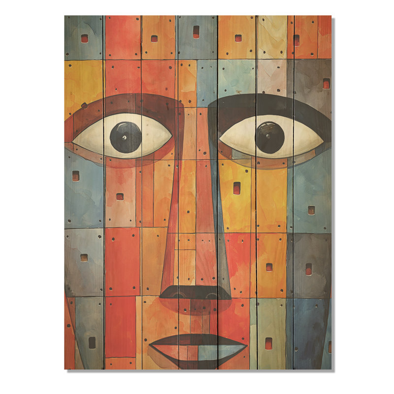 Masque de sérénité Baule africain - Masque africain sur bois, H 32 po x l 24 po