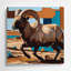 Art mural en métal du sud-ouest avec 7 moutons bighorn-778595525