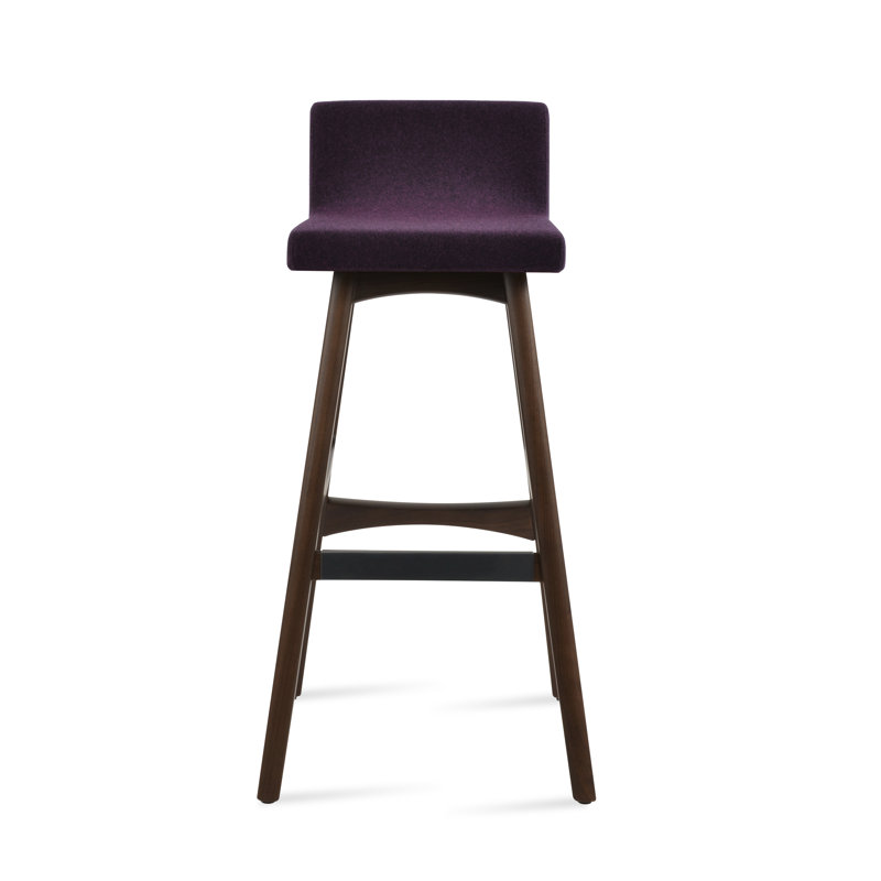 Tabouret Dallas PR, Tabouret de bar (siège d'une hauteur de 30,5 po), Marron foncé, Noyer